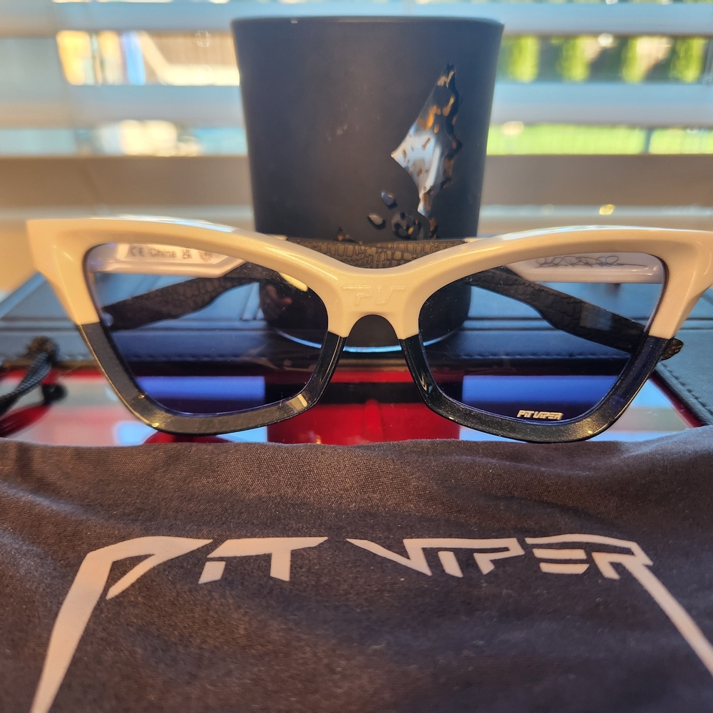 Pit Viper Sunglasses with Black and White Frame